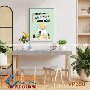Tranh động lực slogan trang trí - VP650