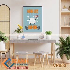 Tranh động lực slogan trang trí - VP653