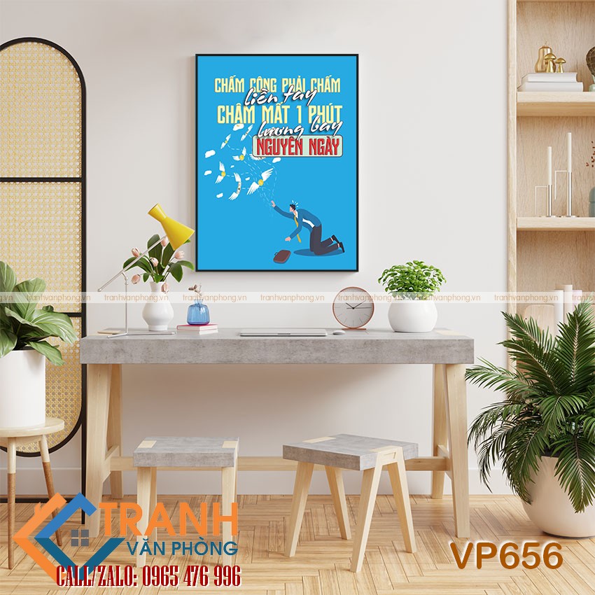 Tranh động lực slogan trang trí - VP656 1 Tranh động lực slogan trang trí - VP656
