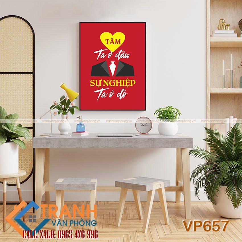 Tranh động lực slogan trang trí - VP657 1 Tranh động lực slogan trang trí - VP657