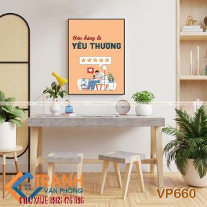 Tranh động lực slogan trang trí - VP660