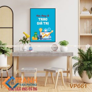 Tranh động lực slogan trang trí - VP661