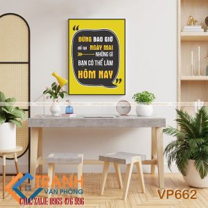 Tranh động lực slogan trang trí - VP662
