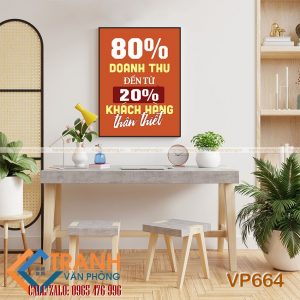 Tranh động lực slogan trang trí - VP664