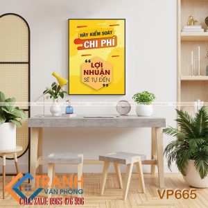 Tranh động lực slogan trang trí - VP665