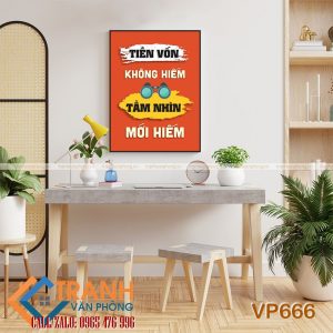 Tranh động lực slogan trang trí - VP666