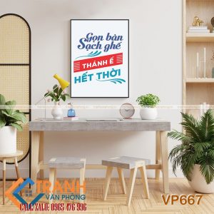 Tranh động lực slogan trang trí - VP667
