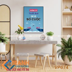 Tranh động lực slogan trang trí - VP674