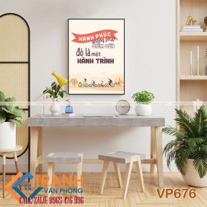Tranh động lực slogan trang trí - VP676