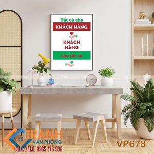 Tranh động lực slogan trang trí - VP678