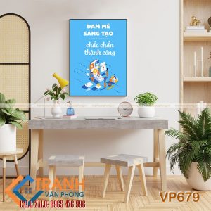 Tranh động lực slogan trang trí - VP679