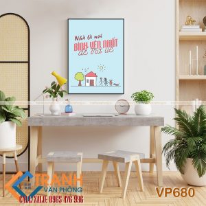 Tranh động lực slogan trang trí - VP680