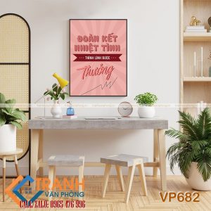 Tranh động lực slogan trang trí - VP682