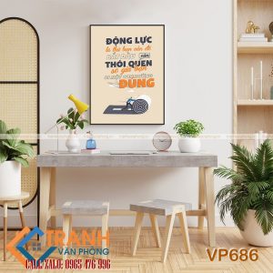 Tranh động lực slogan trang trí - VP686