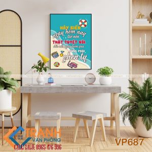 Tranh động lực slogan trang trí - VP687