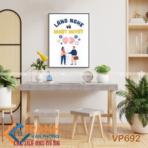 Tranh động lực slogan trang trí - VP692