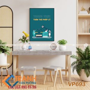 Tranh động lực slogan trang trí - VP693