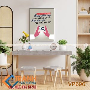 Tranh động lực slogan trang trí - VP696