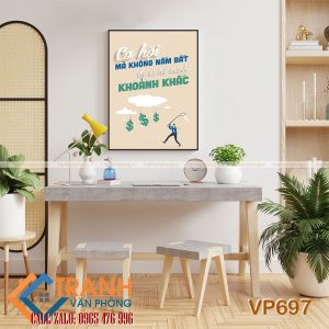 Tranh động lực slogan trang trí - VP697