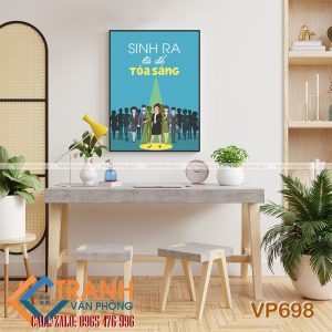 Tranh động lực slogan trang trí - VP698