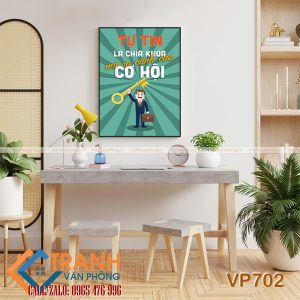 Tranh động lực slogan trang trí - VP702