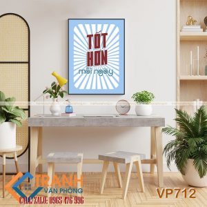 Tranh động lực slogan trang trí - VP712