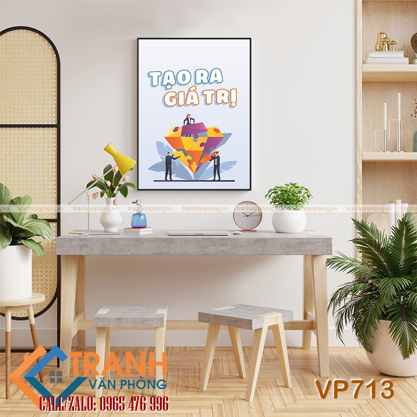 Tranh động lực slogan trang trí - VP713 1 Tranh động lực slogan trang trí - VP713