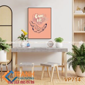 Tranh động lực slogan trang trí - VP714