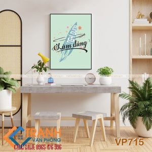 Tranh động lực slogan trang trí - VP715