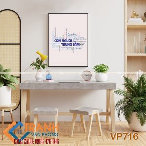 Tranh động lực slogan trang trí - VP716