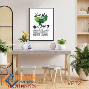 Tranh động lực slogan trang trí - VP721