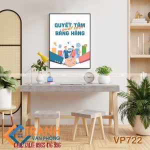Tranh động lực slogan trang trí - VP722