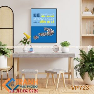 Tranh động lực slogan trang trí - VP723