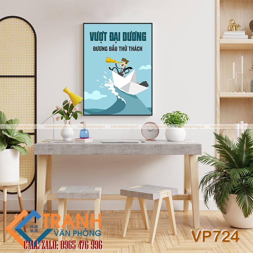 Tranh động lực slogan trang trí - VP724 1 Tranh động lực slogan trang trí - VP724