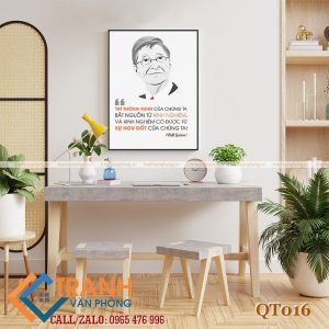 Tranh động lực slogan các câu danh ngôn, trích dẫn trang trí văn phòng - QT016