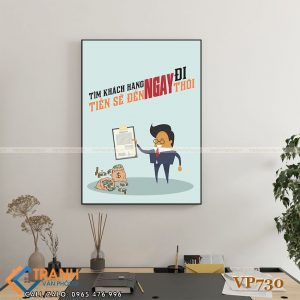 Tranh động lực slogan trang trí - VP730