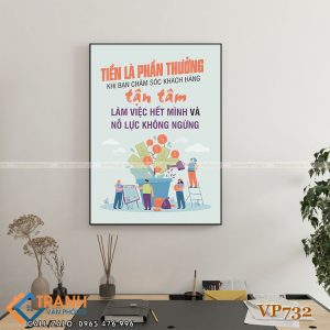 Tranh động lực slogan trang trí - VP732