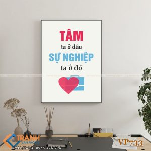 Tranh động lực slogan trang trí - VP733