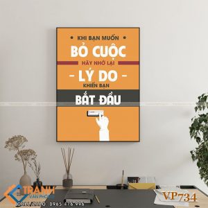 Tranh động lực slogan trang trí - VP734