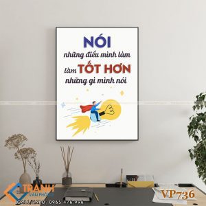 Tranh động lực slogan trang trí - VP736