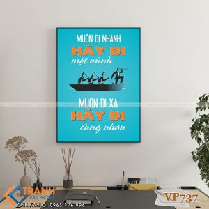Tranh động lực slogan trang trí - VP737