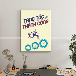 Tranh động lực slogan trang trí - VP738