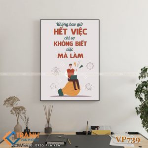 Tranh động lực slogan trang trí - VP739