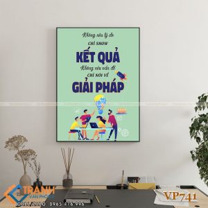 Tranh động lực slogan trang trí - VP741