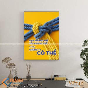 Tranh động lực slogan trang trí - VP742