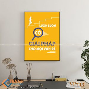 Tranh động lực slogan trang trí - VP743