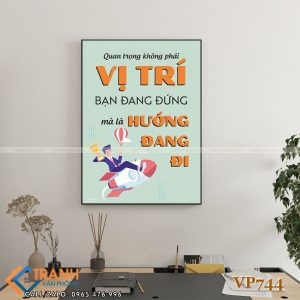 Tranh động lực slogan trang trí - VP744
