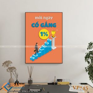 Tranh động lực slogan trang trí - VP745