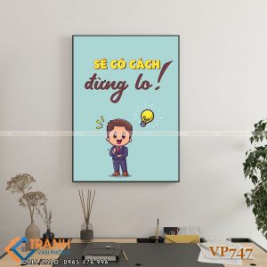Tranh động lực slogan trang trí - VP747