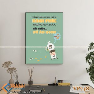 Tranh động lực slogan trang trí - VP748